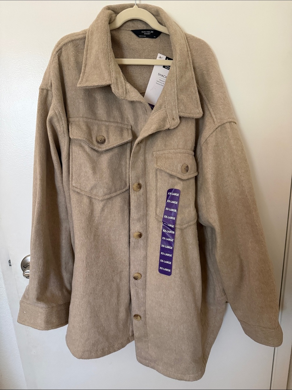 NWT Shacket Coatigan in Beige - Size XXL